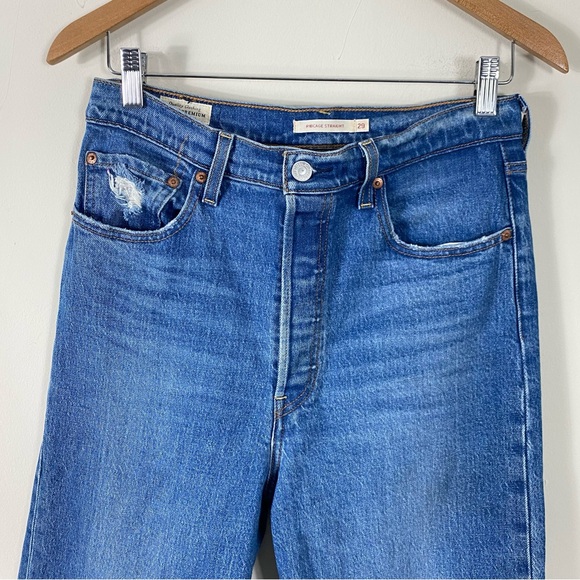 Levi's Ribcage Straight Ankle Jean Medium Wash - 29 - Picture 9 of 15